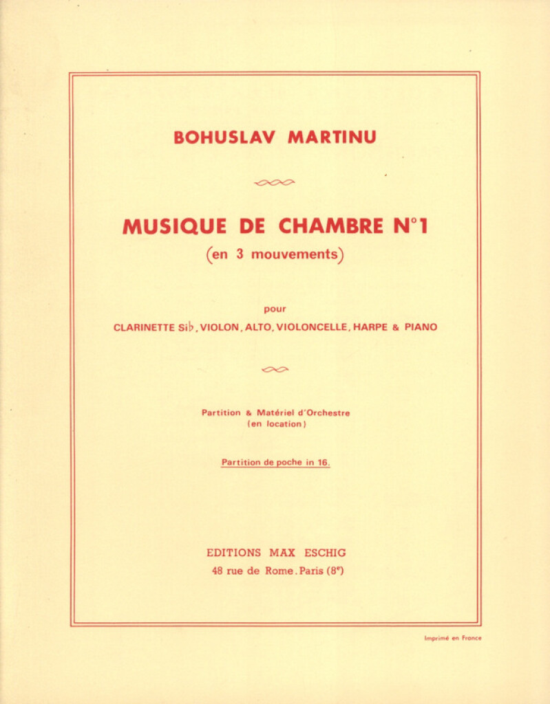 Musique De Chambre N 1 Materiel